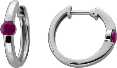 Produktbild von Rubin Creolen Platin 950 rote Natur Edelsteine 0.60ct