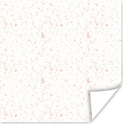 Produktbild von MuchoWow® Poster Muster - Terazzo - Textur 100x100 cm - Babyzimmer