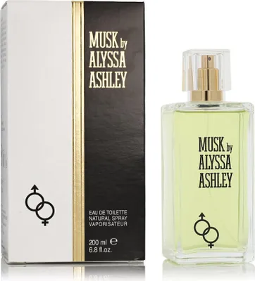 Produktbild von Alyssa Ashley Musk 200 ml, Unisex, 200 ml, Bergamotte, Iris, Moschus, Tonka-Bohne, Vanille, Jasmin, Rose, Ylang-Ylang, Spray