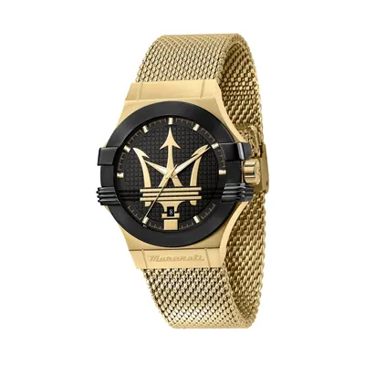 Image de Maserati montre-bracelet en acier inoxydable analogique POTENZA hommes or D2UMAR8853108006