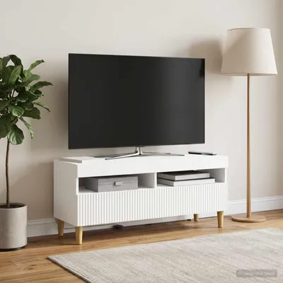 Imagen del producto de Maison Exclusive - Mueble para TV LED ARNHEM, 100 x 35 x 43 cm, blanco, fabricado en material de madera