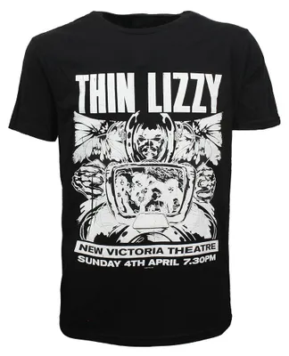 Obrázok produktu pre Tričko s motívom letáku koncertu Thin Lizzy „Jailbreak“ – Oficiálny tovar | Pop-Merchandise – XL