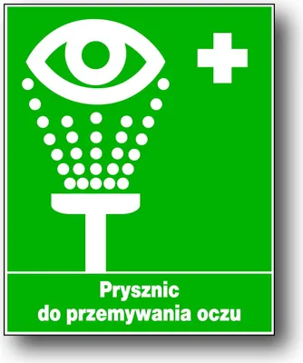 Produktbild von Schild für Augendusche aus PVC, ZIO-6, 22,5 x 27,5 cm, mit unauslöschlichem Druck