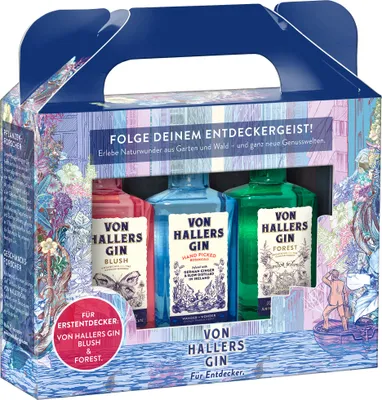 Produktbild von VON HALLERS GIN Triple Pack 3 x 50ml alc. 44% vol. Geschenkset