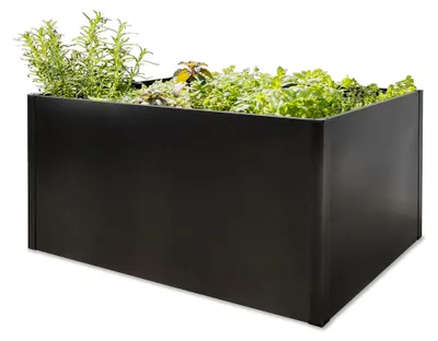 Produktbild von doppelwandiges Hochbeet aus Metall in Grau