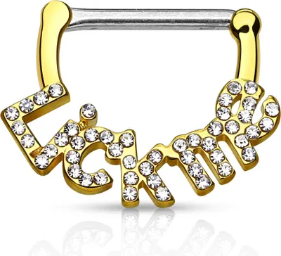 Produktbild von Brustwarzen Piercing "Lick me" Nippelpiercing Brustpiercing Nipple Barbell Tribal Ornament