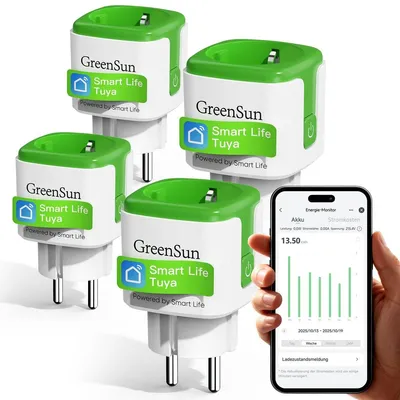Image de Prise connectée wifi avec mesure de consommation - Minuterie etvocale - Lot de 4 - Compatible avec l'application VeSync