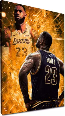 Produktbild von Basketball Pop Art Spieler Sport Leinwandbild Wandbild Kunstdruck XL Wanddeko: 90x120x2cm