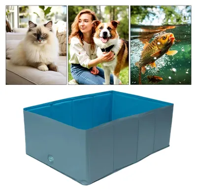Produktbild von Hunde-Planschbecken, Haustier-Badewanne für den Außenbereich, Watspielzeug für Welpen, Fellpflege und Wasserspielzubehör für den Sommer im Garten