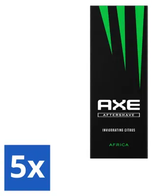 Imagen del producto de 5 unidades de aftershave Axe Africa, 100 ml cada uno. Paquete económico