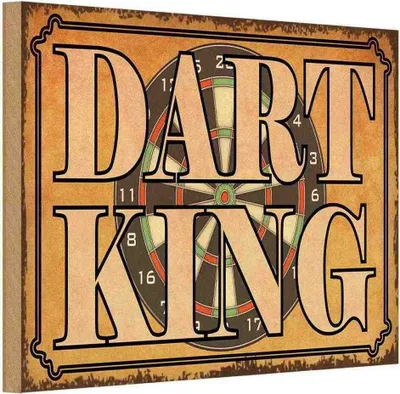 Produktbild von vianmo Holzschild 12x18 cm Dart King Sport Hobby