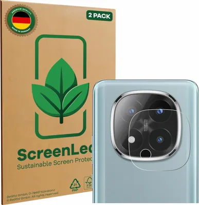Produktbild von 2x ScreenLeaf Schutzfolie für Xiaomi Redmi Note 14 Pro Plus 5G (NUR Kameraschutz) nachhaltiger Displayschutz Display Schutz Folie Klar Transparent