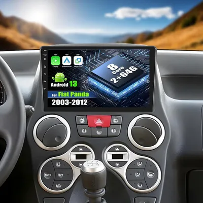 Zdjęcie produktu dla Radio samochodowe 2DIN Android 13 do Fiat Panda 2003–2012 9" CarPlay