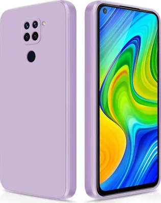 Produktbild von Silikon Hülle für Xiaomi Redmi Note 9 Flüssigsilikon Dünn Gel Gummi Matt Kratzfeste Schutzhülle Lila