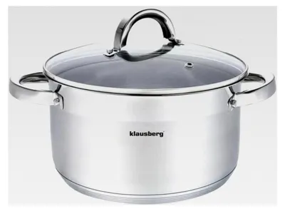 Produktbild von 6 Liter Edelstahl Topf Kasserolle mit Deckel 24 x 15 cm