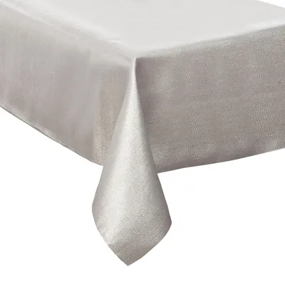 Produktbild von Feeric Weihnachts-Tischdecke - weis glitzernd - 140 x 240 cm - Polyester - Tischtuch - Weihnachtsess