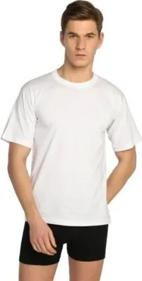 Produktbild von 3 balení pánských triček Basic T-Shirt Undershirt White XL Spodní trička bavlna K-82