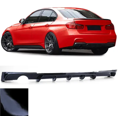 Für BMW 3er F30 F31 316 318 320 mit M-Paket Heckdiffusor Diffusor SCHWARZ GLANZ in der Farbe SCHWARZ von Carparts-Online GmbH
