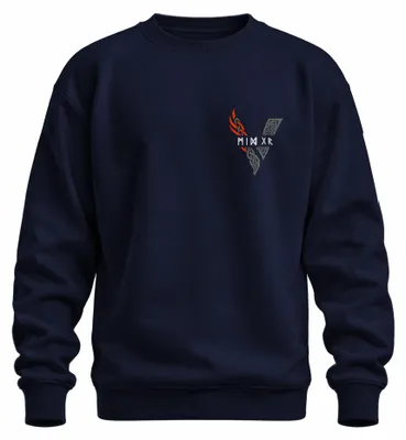 Obrázok produktu pre Viking Runes Nordic Symbol Celtic Knot Red Mysticism Uni mikina, námornícka, XL