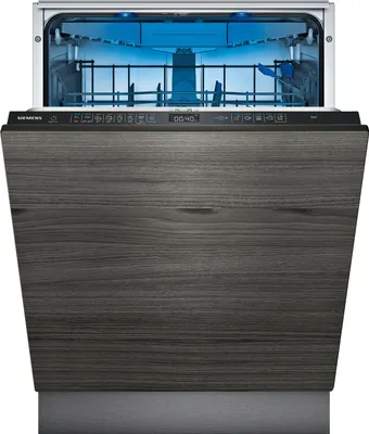 Produktbild von Siemens SX85TX00CE Vollintegrierbarer GeschirrspÃ1/4ler, 59,8 cm Breite, 14 Maßgedecke, 6 Temperatureinstellungen, 7 Programme, , 9,5 Liter/Programm, 54 kWh/100 Zyklen, 44 dB, Programm fÃ1/4r halbe Beladung, Startzeitvorwahl, Wasserauslaufschutz