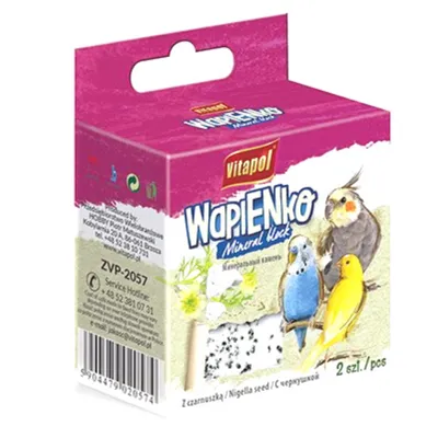 Produktbild von Vitapol Wapenko - Kalksteinwürfel mit Schwarzkümmel für Vögel 35g
