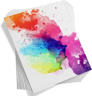 Image de Papier aquarelle 50 % coton, 140 g/m², résistant à l'acide, blanc