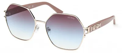 Image de Lunettes de soleil Guess GU7913 pour femme, doré pâle brillant, 59/17/140
