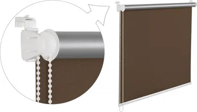 Produktbild von Thermorollo Verdunklungsrollo 65x150 cm Schoko braun Fensterrollo mit Thermobeschichtung 100% Abdunk