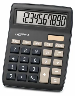 Zdjęcie produktu dla Genie 840 DB, Komputer stacjonarny, Wyświetlacz kalkulatora, 10 cyfr(y), Przechylanie wyświetlacza, AC/Bateria, Niebieski, Szary
