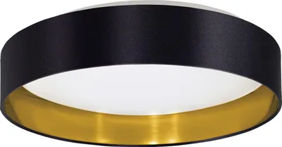 Image de Eglo 99539 MASERLO 2 LED Plafonnier 20W Ø380mm Blanc Noir Or blanc chaud