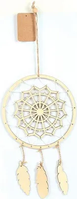 Produktbild von Traumfänger in Holz 41 x 16 cm - Mandala