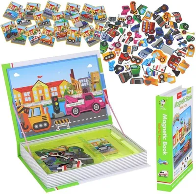 Immagine prodotto di Puzzle magnetico Libro Set di 77 pezzi Veicoli