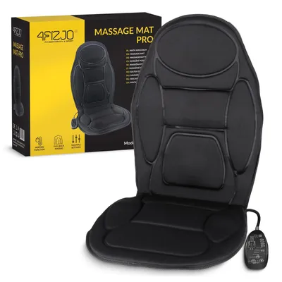 Produktbild von 4FIZJO PRO Massagematte für Stuhl, Shiatsu Rückenmassage, Wärmefunktion, Netz und 12 V Anschluss