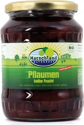 Produktbild von Pflaumen entsteint halbe Frucht 720g