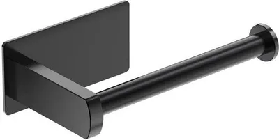 Produktbild von Selbstklebender Toilettenpapierhalter aus Edelstahl, schwarz, rostfrei, badzimmer