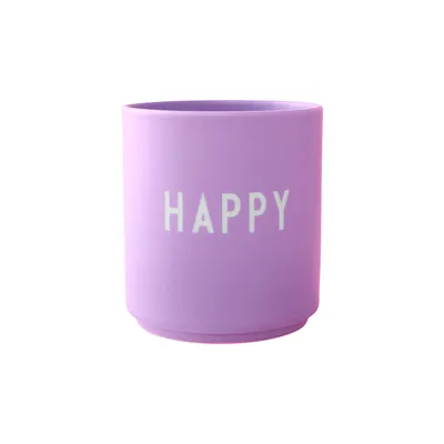 Produktbild von Design Letters - AJ Favourite Becher HAPPY - Pink