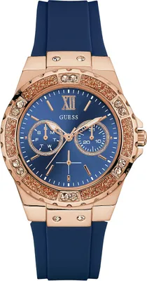 A close-up studio shot of a women's wristwatch.