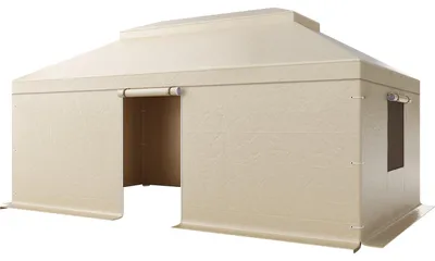 Produktbild von SucceBuy Winterabdeckung für 3,66 x 6,1 m Pavillons mit Doppeldach, Ersatzdach mit Seitenwänden und Netzfenstern, Schutzabdeckung für Lagerzwecke, Pavillon nicht enthalten