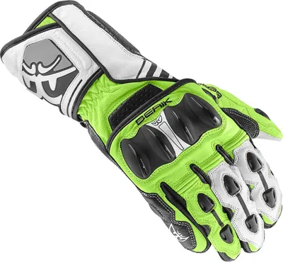 Produktbild von Berik Track Motorradhandschuhe, schwarz/weiß/neon-gelb, 3XL