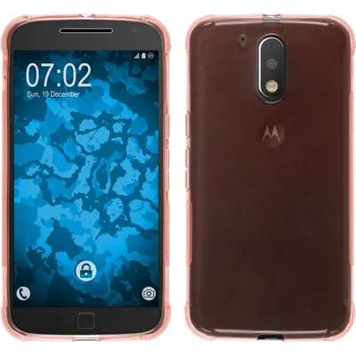 Produktbild von PhoneNatic Case kompatibel mit Motorola Moto G4 Plus - orange Silikon Hülle ShockProof + 2 Schutzfolien