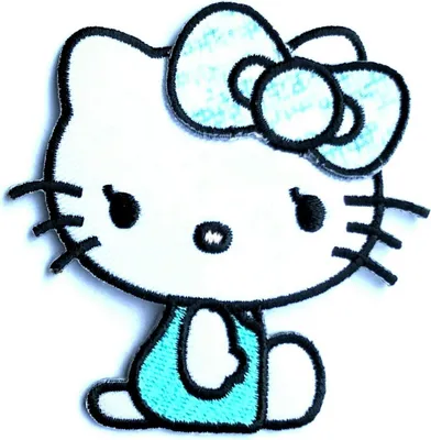 Produktbild von HELLO KITTY - Candy blau - Aufnäher Iron-On Patch Applikation Aufbügler