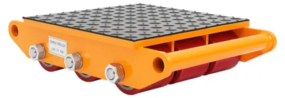Immagine prodotto di Carrello per il trasporto di macchinari - Sistema di supporto per carichi pesanti da 7 tonnellate - Capacità massima: 15 tonnellate - 9 ruote in poliuretano - Acciaio legato - 38,5 x 27,5 cm