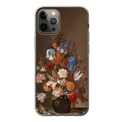 Produktbild von MuchoWow® Handyhülle Schutzhülle Hülle für iPhone 12 Pro Stilleben mit Blumen - Kunst - Alte Meister Silikon Softcase Handy Hülle - Abdeckung
