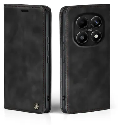 Produktbild von Handy Hülle für Xiaomi Redmi Note 15 / 15 5G Klapphülle Bookcase Flip Cover Handy Tasche Etui Farbe: Schwarz