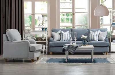 Produktbild von Sofagarnitur 2tlg Wohnzimmer Einrichtung Dreisitzer Sofa Luxus Sessel Neu