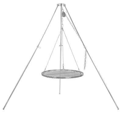 Immagine prodotto di Griglia a treppiede BBQ-Toro con piano cottura in acciaio inossidabile di Ø 60 cm, regolabile in altezza da 119 a 184 cm