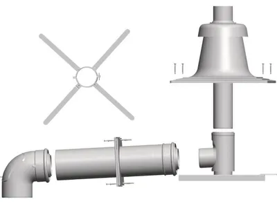 Produktbild von WOLF Anschluss-Set DN 60/100 für Schachteinbau