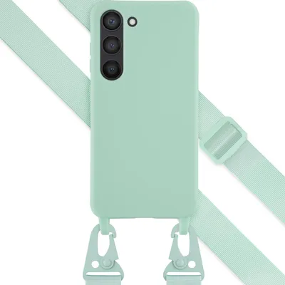 Zdjęcie produktu dla Selencia Etui silikonowe z odłączanym sznurkiem do Samsung Galaxy S23 - Turkusowy