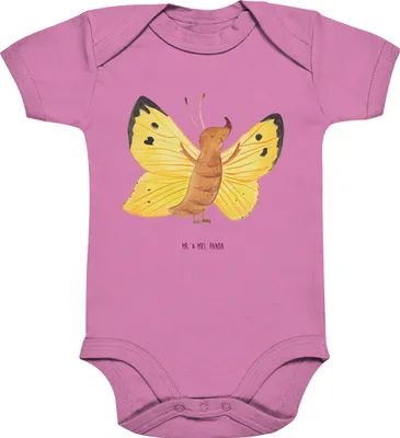 Produktbild von Mr. & Mrs. Panda Babybody Schmetterling Zitronenfalter 12. - 18. Monat - Bubble Gum Pink - Geschenk, Kurzarmbody, Strampler Baby, Selbstliebe, Liebe, Selbstachtung, Fakt