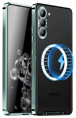 Immagine prodotto di Custodia Magsafe per Samsung Galaxy S25 5G, design in metallo, verde
